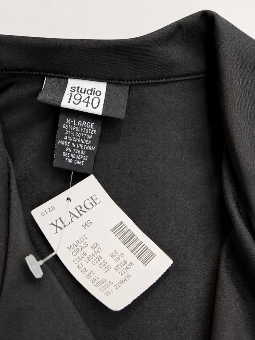 NWT Studio 1940 Black Belted Trench Coat Jacket XL Classic Lightweight - Picture 6 of 12